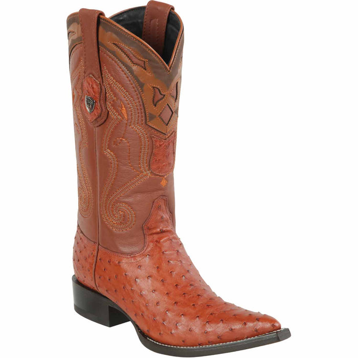 Men's Wild West Ostrich Skin 3X Toe Boots 29503-A