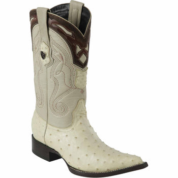 Men's Wild West Ostrich Skin 3X Toe Boots 29503-A
