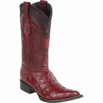 Men's Wild West Ostrich Skin 3X Toe Boots 29503-A