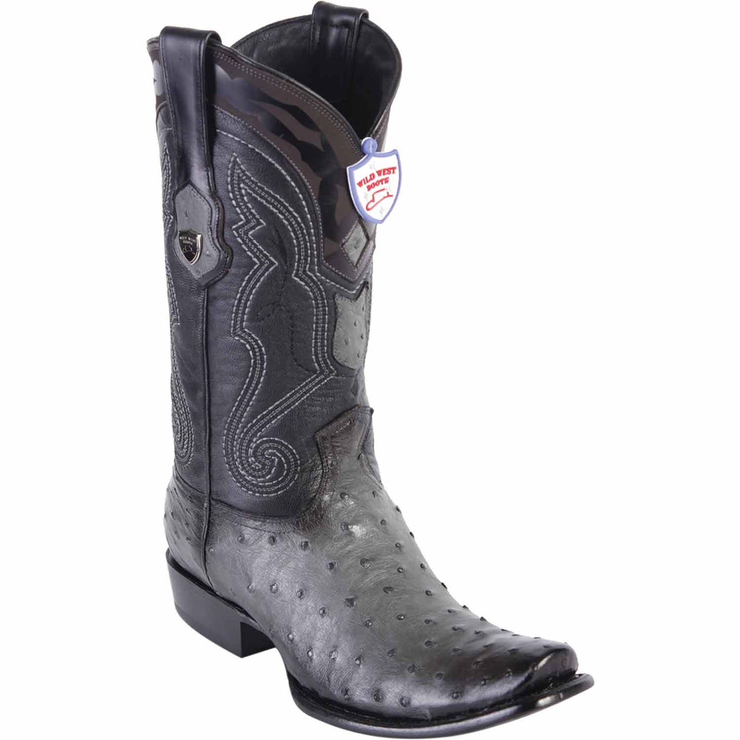 Men's Wild West Ostrich Skin Dubai Toe Boots 27903