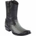 Men's Wild West Ostrich Skin Dubai Toe Short Boots 279B03