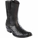 Men's Wild West Ostrich Skin Dubai Toe Short Boots 279B03