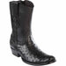 Men's Wild West Ostrich Skin Dubai Toe Short Boots 279B03