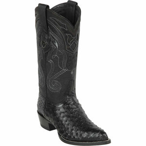 Men's Wild West Ostrich Skin J Toe Boots 29903-A