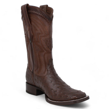 Men's Wild West Ostrich Skin Ranch Toe Boots 2824L03