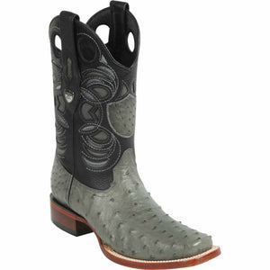 Men's Wild West Ostrich Skin Rodeo Toe Boots 281803