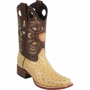 Men's Wild West Ostrich Skin Rodeo Toe Boots 281803