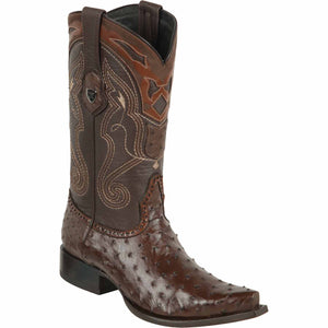 Men's Wild West Ostrich Skin Snip Toe Boots 29403