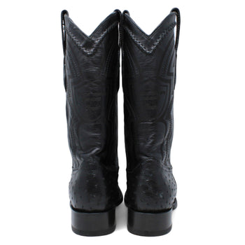 Men's Wild West Ostrich Skin Snip Toe Boots 294L03