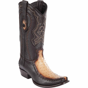 Men's Wild West Ostrich with Deer Dubai Toe Boots 279F03