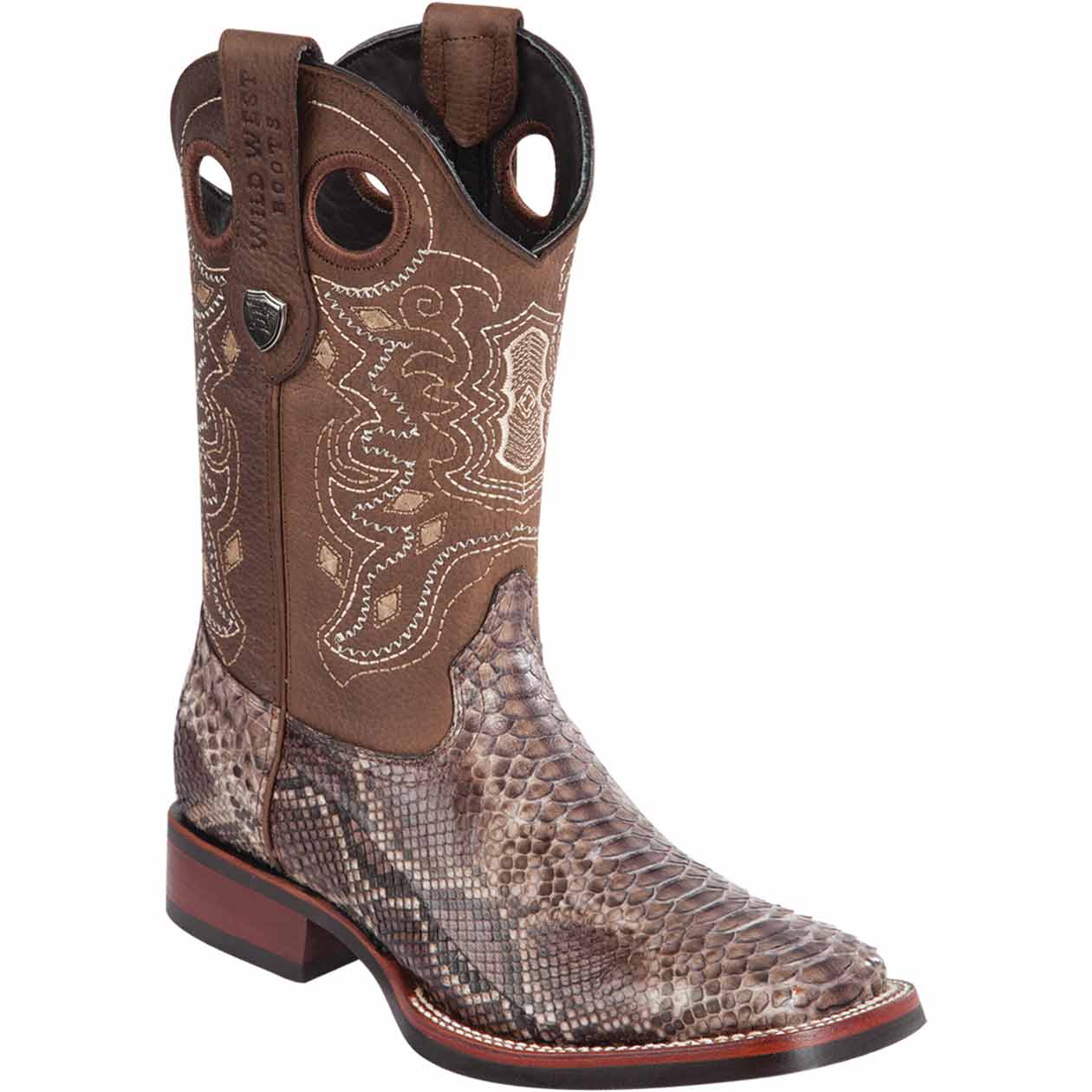 Men's Wild West Python Ranch Toe Boot 282557 — MensUSA