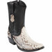 Men's Wild West Python Skin Dubai Toe Short Boots 279B57