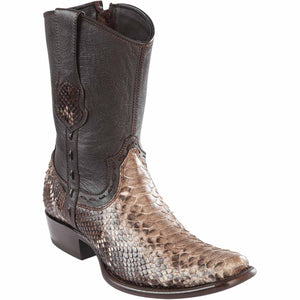 Men's Wild West Python Skin Dubai Toe Short Boots 279B57