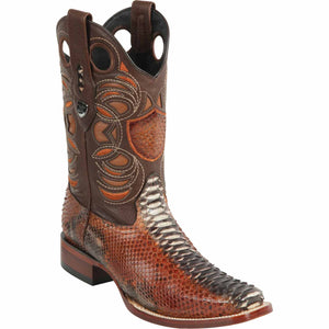 Men's Wild West Python Skin Rodeo Toe Boots 281857