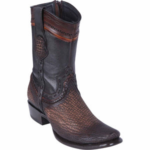 Men's Wild West Shark Skin Dubai Toe Short Boots 279B09