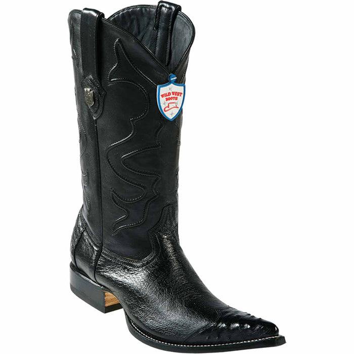 Men's Wild West Smooth Ostrich Skin 3X Toe Boots 29504-A