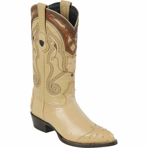 Men's Wild West Smooth Ostrich Skin J Toe Boots 29904
