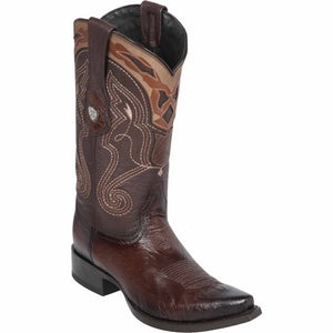 Men's Wild West Smooth Ostrich Skin Snip Toe Boots 29497
