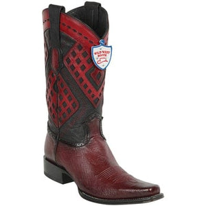 Men's Wild West Smooth Ostrich Square Toe Boots 27697