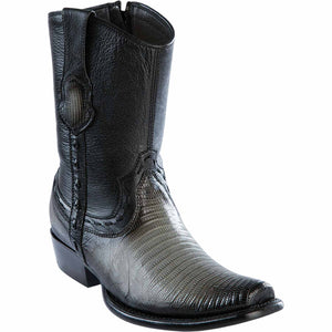 Men's Wild West Teju Lizard Skin Dubai Toe Short Boots 279B07