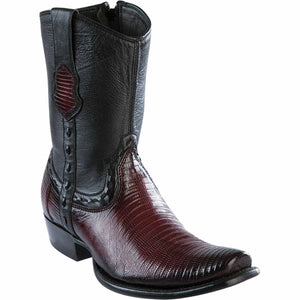 Men's Wild West Teju Lizard Skin Dubai Toe Short Boots 279B07