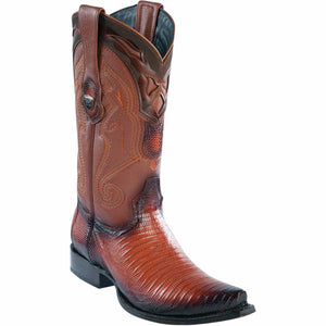 Men's Wild West Teju Lizard Skin Snip Toe Boots 29407