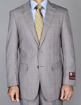 Giorgio Fiorelli Suit Men's Windowpane Authentic Giorgio Fiorelli Brand suits Flat Front Pants