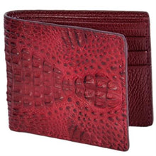 Carteras caiman ~ World Best Alligator ~ Gator Skin Lomo Men's Wallet – Vino