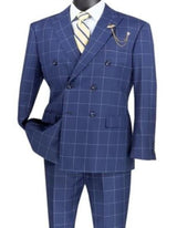 Mens Wintage Suit - 1920s Mens Suit - Blue Patterns Modern Fit Suits