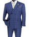 Mens Wintage Suit - 1920s Mens Suit - Blue Patterns Modern Fit Suits