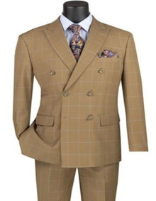 Mens Wintage Suit - 1920s Mens Suit - Camel Patterns Classic Fit Suits