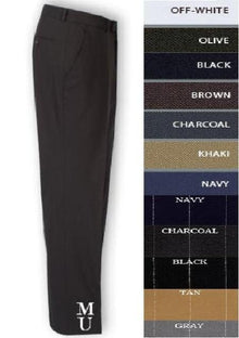 FLAT FRONT No Pleat Men's WOOL DRESS PANTS HAND MADE RELAX FIT