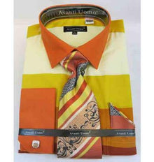 Mens Yellow Dress Shirt Yellow Multi