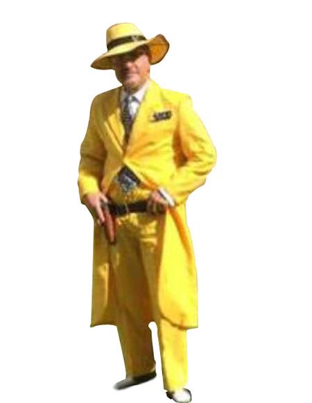 Yellow Zoot Suit - Mens Fashion Golish Yellow 1920s Vintage Look