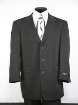Men's Matte Stitched 2pc Zoot Suit Black
