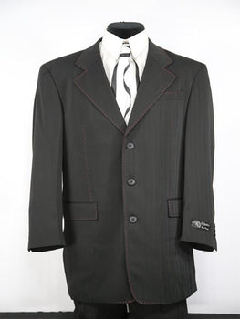 Men's Matte Stitched 2pc Zoot Suit Black