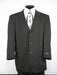 Men's Matte Stitched 2pc Zoot Suit Black