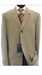 Mens 3 Button Blazer - Three Button Tan- Beige Sport Coat - Side Vented - Wool Blazer