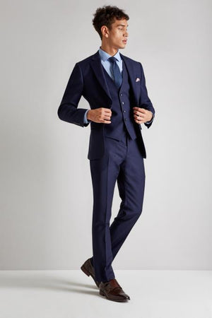 Mens4 Button Cuff Half Lined Jacket Blue