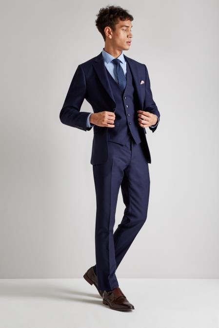 Mens4 Button Cuff Half Lined Jacket Blue