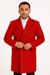 Mens Full Length and Cashmere Overcoat - Winter Topcoats - Red Coat