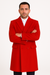 Mens Full Length and Cashmere Overcoat - Winter Topcoats - Red Coat