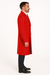 Mens Full Length and Cashmere Overcoat - Winter Topcoats - Red Coat