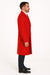 Mens Full Length and Cashmere Overcoat - Winter Topcoats - Red Coat