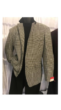 Mens Houndstooth Blazers Mens White/Black Houndstooth Checkered Blazer ~ Sportcoat ~ Jacket