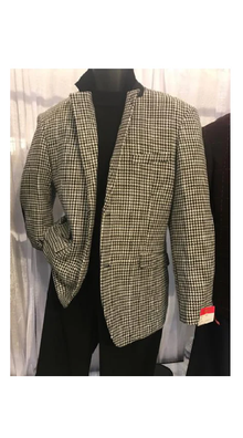 Mens Houndstooth Blazers Mens White/Black Houndstooth Checkered Blazer ~ Sportcoat ~ Jacket