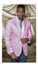 Mens Light Pink Tuxedo - White And Pink Paisley Sport Coat