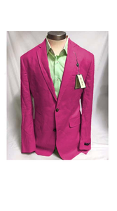 Mens Linen Blazer - Light-Burgundy Linen Sport Coat - Summer Blazer