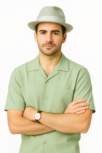 Mens Linen Walking Suit - Apple Green Summer Outfit - Mens Linen Suit