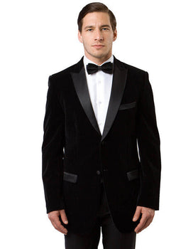 Mens Designer Velvet Tuxedo Jacket in Red